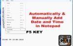 Adding Date and Time in Notepad