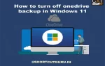 How to turn off one drive backup in Windows 11