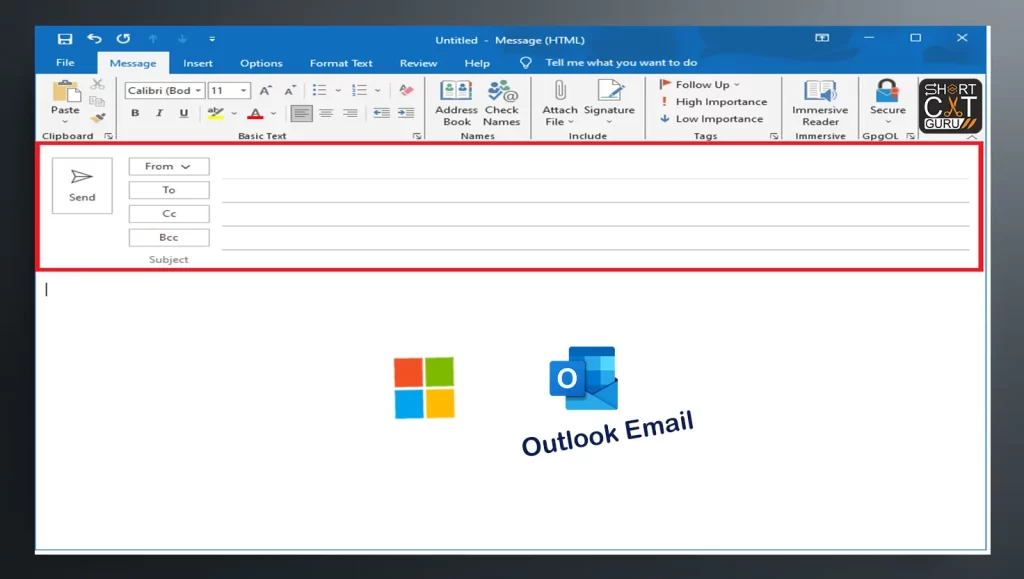 Shortcuts for Composing and Sending Outlook Email