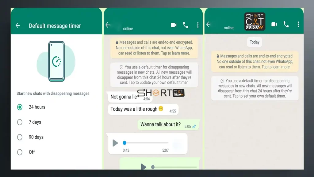 whatsapp Send Disappearing Messages