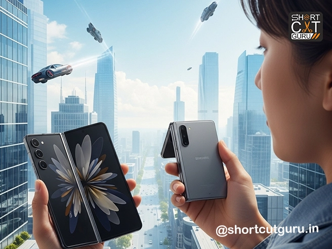Samsung Galaxy Z Fold 7 and Z Flip 7: Unfolding the Future of Smartphones 2 A user contemplating the innovative possibilities of the Samsung Galaxy Z Fold 7 and Galaxy Z Flip 7, showcasing the future of foldable technology