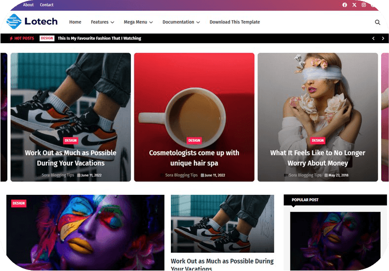 LoTech Blogger Template