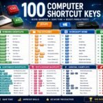 100 Computer Shortcut Keys List for Windows, Microsoft Word, Excel and Web Browsers