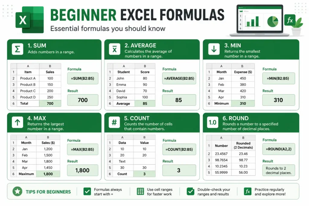 Essential Excel Formulas for Beginners