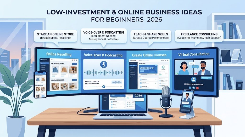 Low Investment and Online Business Ideas